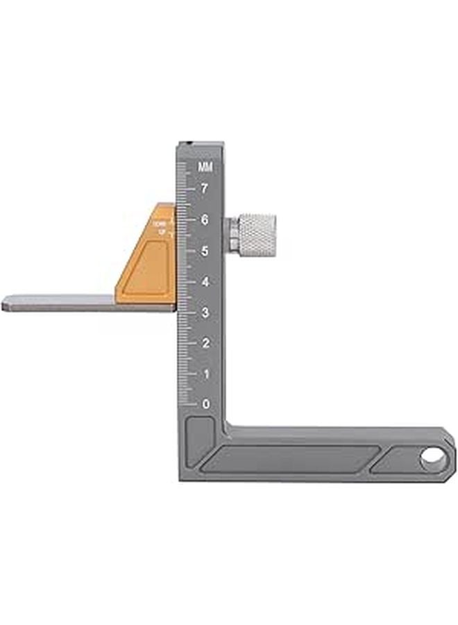 Aluminum Alloy Adjustable Height Gauge Metric Scale for Table Saw Woodworking Tool - Image 1