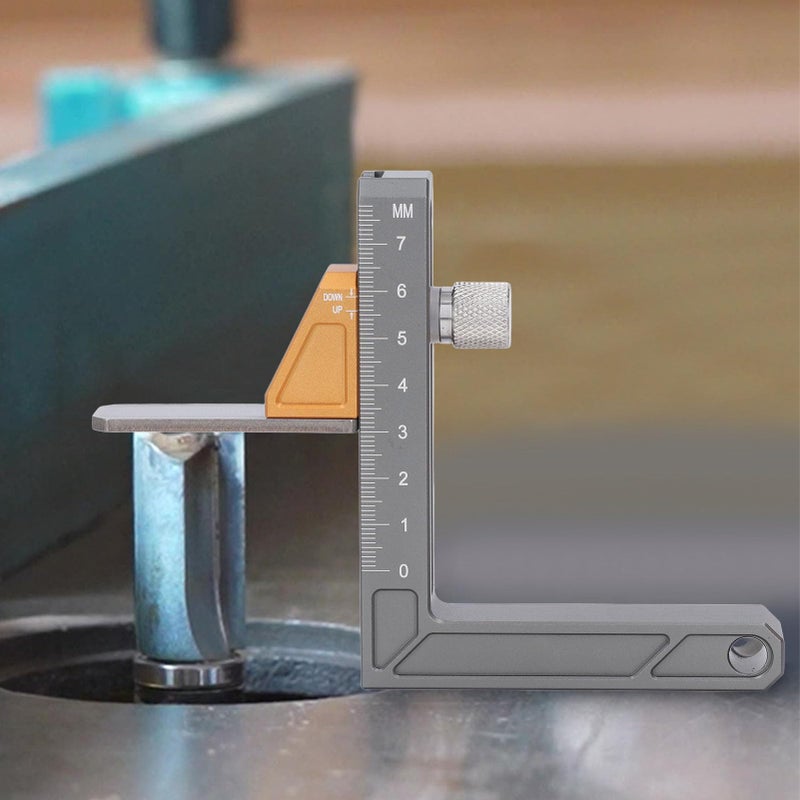 Aluminum Alloy Adjustable Height Gauge Metric Scale for Table Saw Woodworking Tool - Image 3