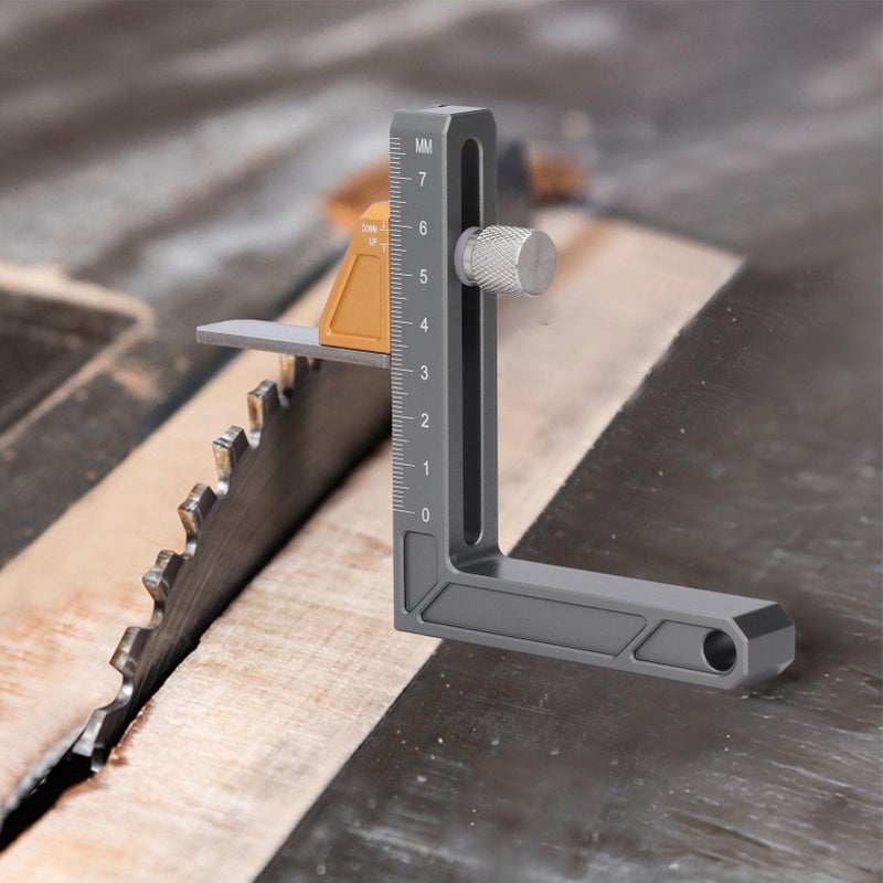 Aluminum Alloy Adjustable Height Gauge Metric Scale for Table Saw Woodworking Tool - Image 4