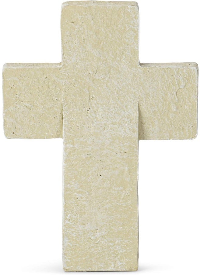 Lighthouse Christian Products Lighthouse Christian Products Strength in The Lord Sandstone 5.5 Inch Cast Stone Bronze Title Bar Cross Figurine  - Image 4