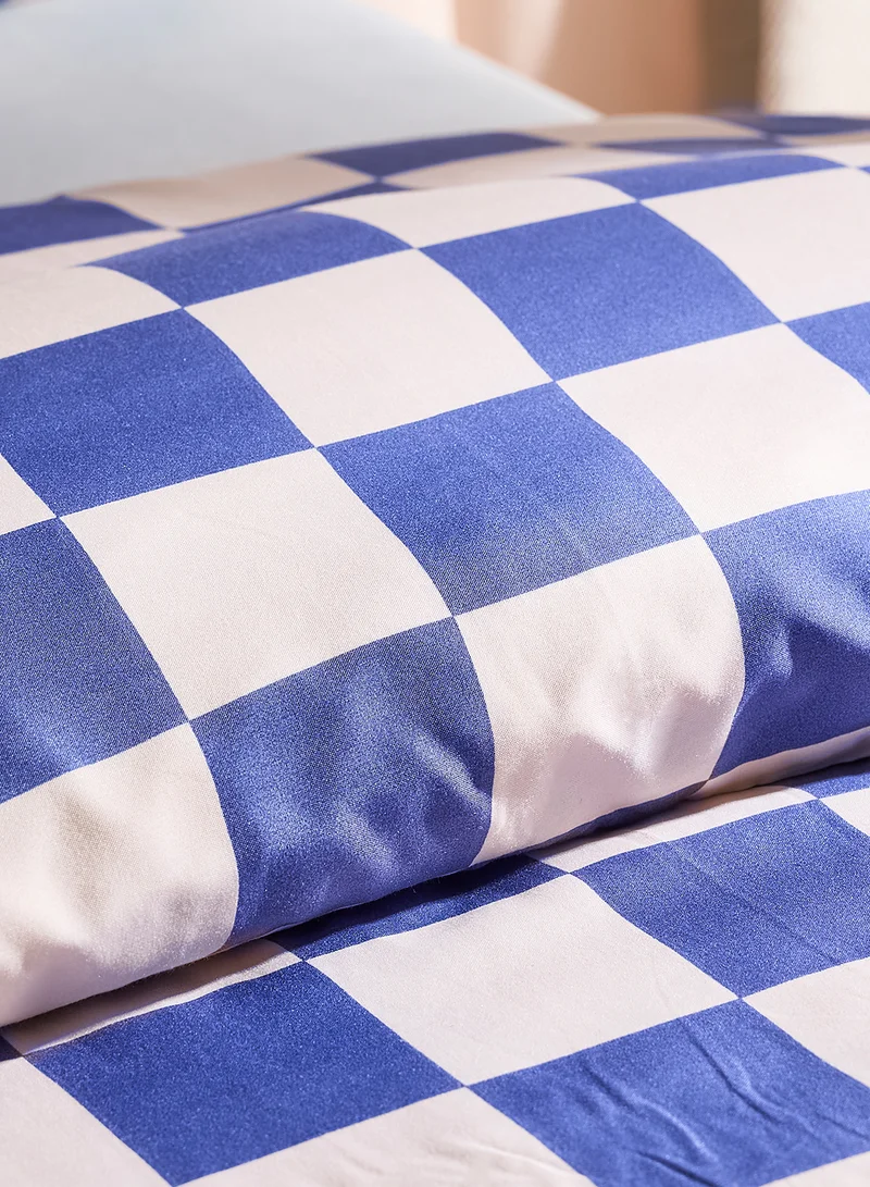 Pink Cactus Check Bedsheet
