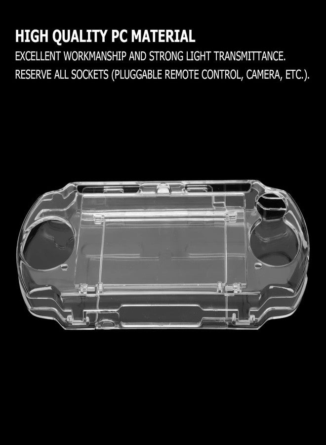 Pomya Protective Shell, for PSP 2000 3000 Game Console, Transparent Crystal Protective Cover Shell Skin, Full Housing Case with Movie Bracket, Shock/Scratch Resistant - Image 4