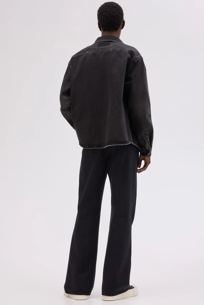 اتش اند ام جينز بخصر عالي وقصّة بوت كت