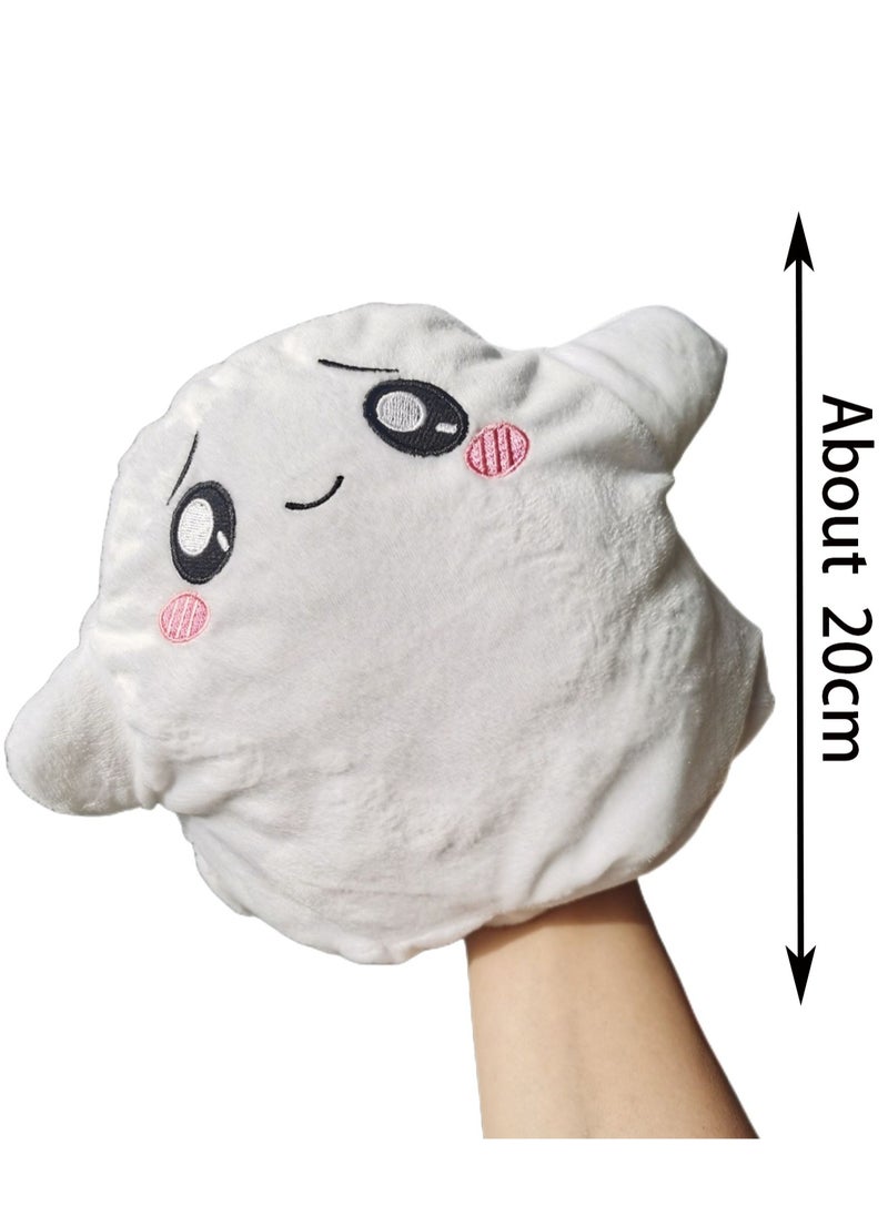 Generic - 20cm White Hand Puppet Plush Toy Lankybox Paper Box Doll Soft Plush Doll Boy Girl Birthday Gift - Image 1
