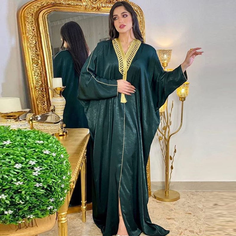 PolyJolly Unisex Gold Embroidery Bisht Gown Dubai Saudi Abaya Eid Abaa Muslim Dress Four Colors Option - Image 5