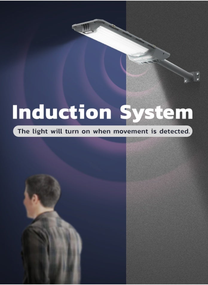 MODI Solar LED Street Light 560x236mm 6500K Bright White | Remote & Switch Control | IP65 Waterproof Outdoor Lighting | Dusk to Dawn Energy Saving Lamp for Yard, Garden, Parking Lot, Street - Image 5