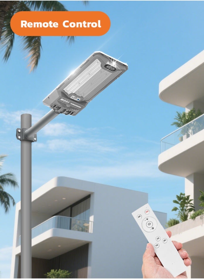 MODI Solar LED Street Light 560x236mm 6500K Bright White | Remote & Switch Control | IP65 Waterproof Outdoor Lighting | Dusk to Dawn Energy Saving Lamp for Yard, Garden, Parking Lot, Street - Image 2
