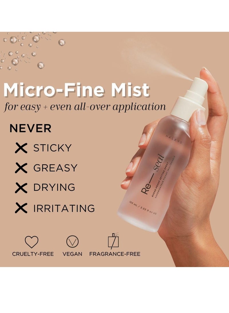 HALEYS Re-seal Setting Spray - 16-Hour All-Day Hold - Prebiotics & Antioxidants - Oil-Control Hydrating Setting Spray - Ultra-Fine Mist for Natural Finish - Lightweight, Non-Sticky Formula by Haleys  - Image 2