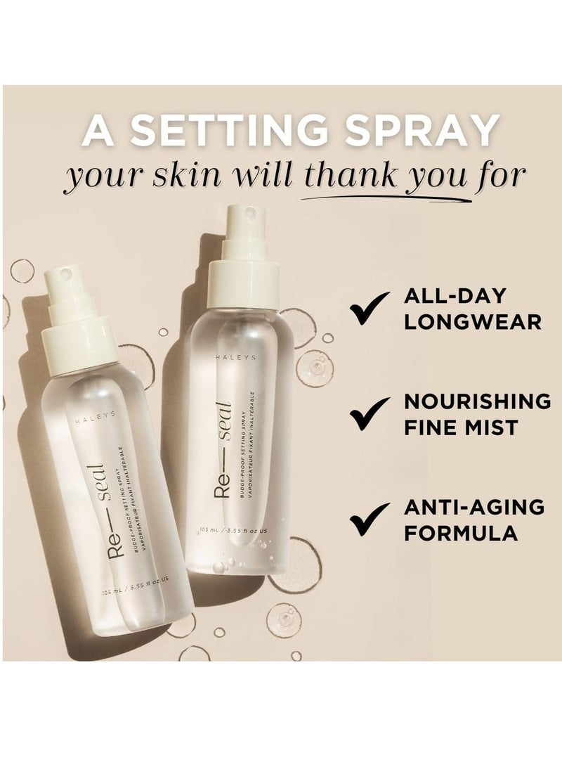 HALEYS Re-seal Setting Spray - 16-Hour All-Day Hold - Prebiotics & Antioxidants - Oil-Control Hydrating Setting Spray - Ultra-Fine Mist for Natural Finish - Lightweight, Non-Sticky Formula by Haleys  - Image 3