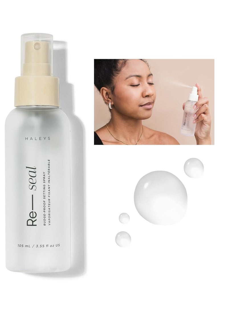 HALEYS Re-seal Setting Spray - 16-Hour All-Day Hold - Prebiotics & Antioxidants - Oil-Control Hydrating Setting Spray - Ultra-Fine Mist for Natural Finish - Lightweight, Non-Sticky Formula by Haleys  - Image 1