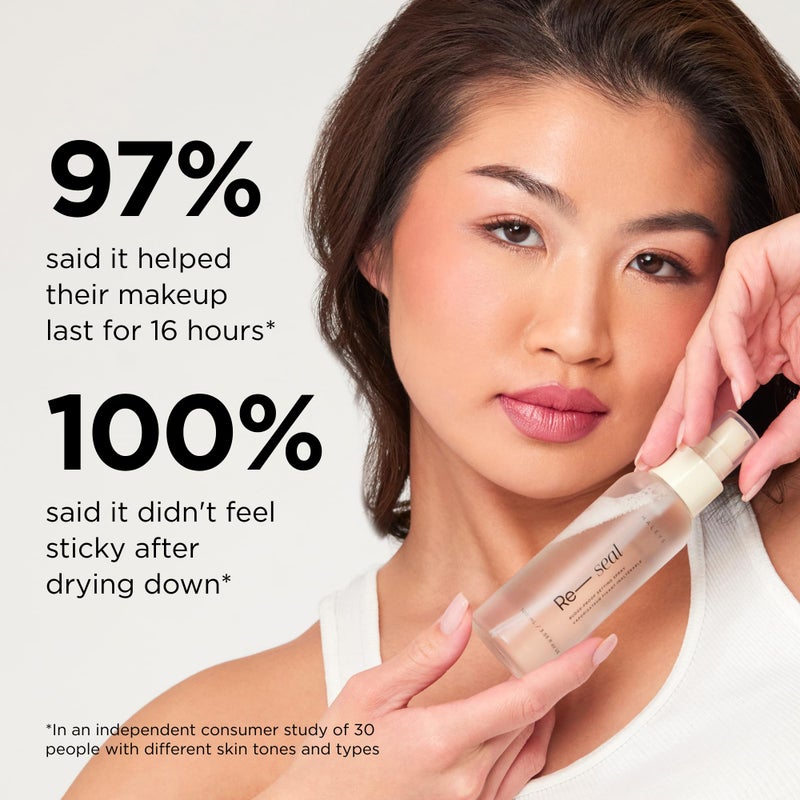 HALEYS Re-seal Setting Spray - 16-Hour All-Day Hold - Prebiotics & Antioxidants - Oil-Control Hydrating Setting Spray - Ultra-Fine Mist for Natural Finish - Lightweight, Non-Sticky Formula by Haleys - Image 4