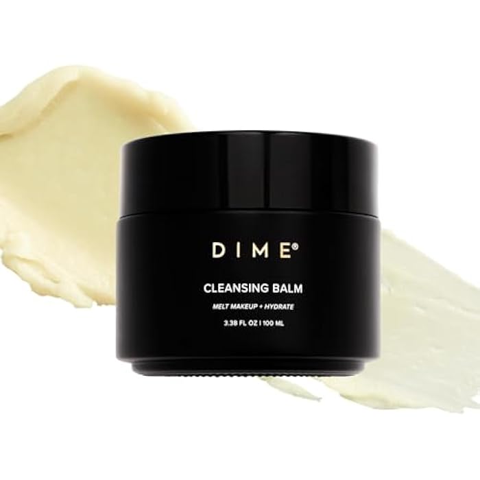 DIME Beauty Cleansing Balm, Oil Makeup Remover and Face Cleanser, Hydrating Eye Makeup Remover with Squalane, 3.38 oz / 100 ml - Image 1