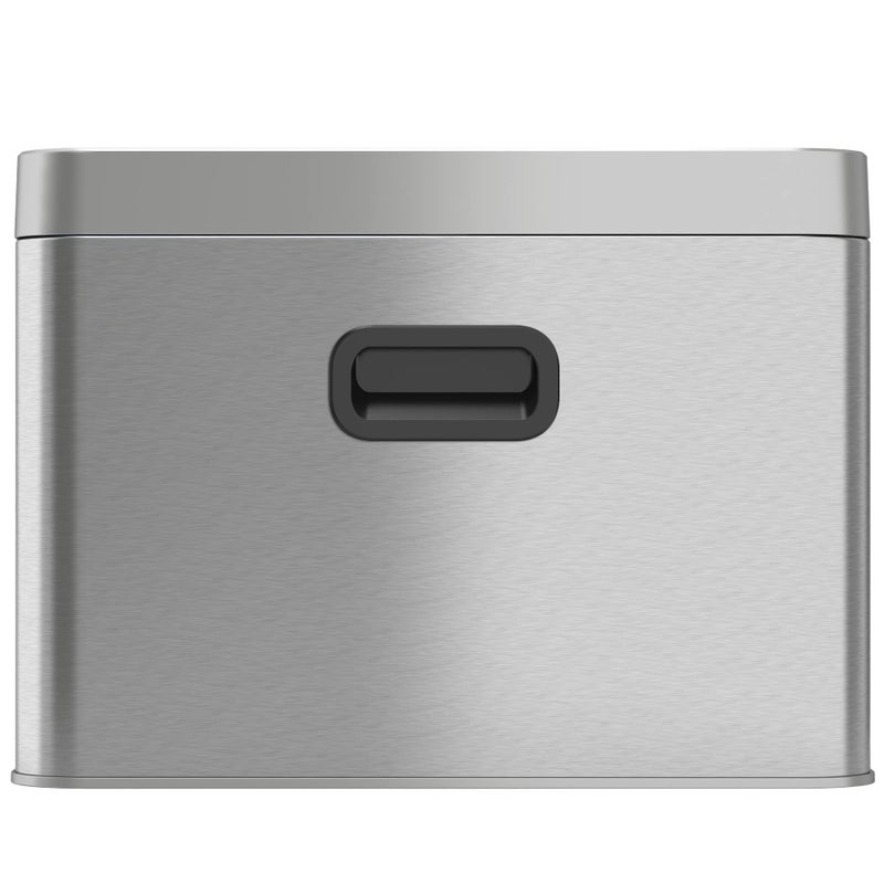 iTouchless with 2 Stickers, Compartment Slim Stainless Steel Container, 5.3 Gallon Waste Trash Can & Recycle Bin, 20 Liter/5.3Gal, Open Top, Dual - Image 5