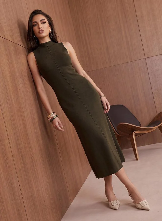 سبلاش فيڤ Smart Midi Dress with High Neck
