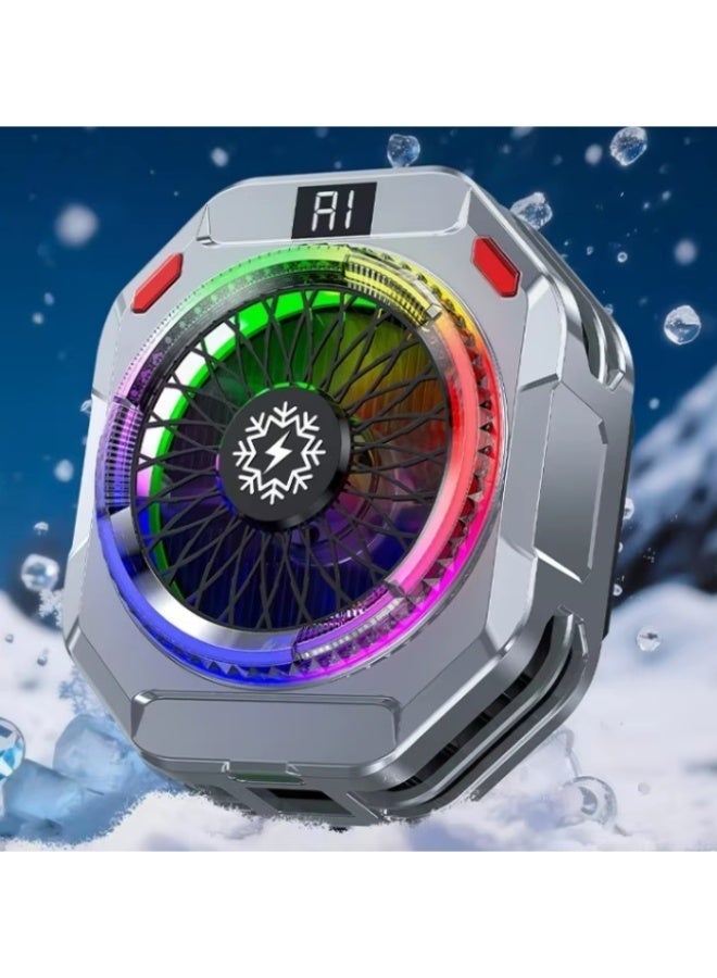 مبرد هاتف TH28 الجديد  بتبريد قوي متعدد السرعات مع تحكم في درجة الحرارة وإضاءة RGB - Image 1