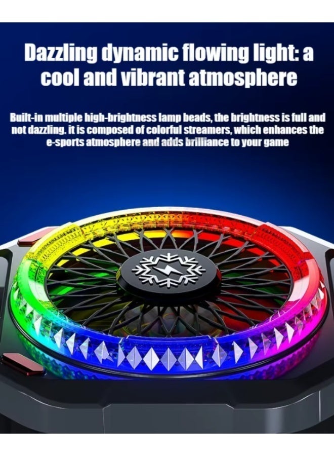 مبرد هاتف TH28 الجديد  بتبريد قوي متعدد السرعات مع تحكم في درجة الحرارة وإضاءة RGB - Image 2