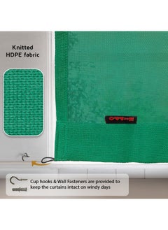 Hippo HIPPO 150 GSM Outdoor Sun Blocking Balcony Loop Curtains Sun & UV Protection, Light Filtering 7.5FT Door Curtain (4.5FTX7.5FT, Green, 2 PC)  - Image 5