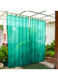 Hippo HIPPO 150 GSM Outdoor Sun Blocking Balcony Loop Curtains Sun & UV Protection, Light Filtering 7.5FT Door Curtain (4.5FTX7.5FT, Green, 2 PC)  - Image 1