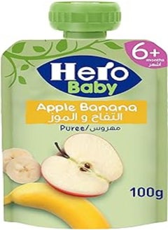 Hero Baby Hero baby pouch apple & banana 100 gm 