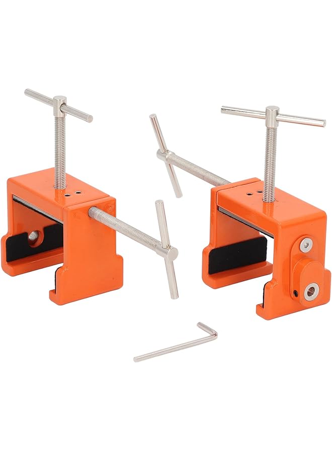 promass 2 Pack Cabinet Installation Clamps, Professional Metal Cabinet Clamp with Hex Wrench, Face Frame Claw for Quick Display Case Installation