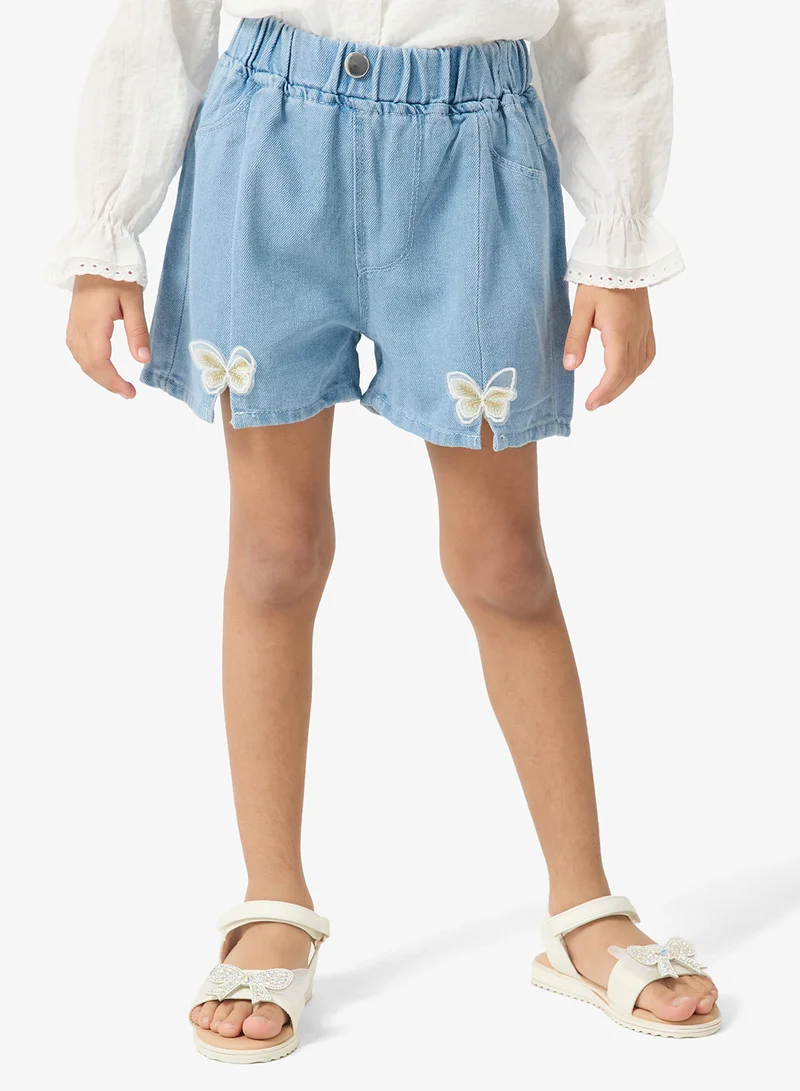 Pinata Light Blue Denim Shorts