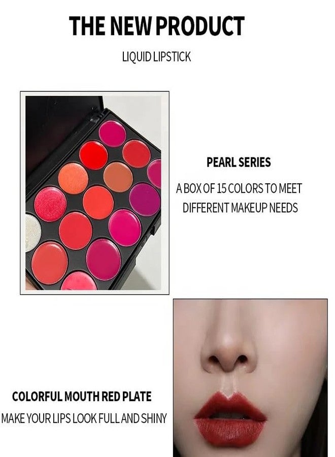 FEELHIGH باليت أحمر شفاه فيلهاي بـ ١٥ لونًا، باليت كريم ملمع شفاه احترافي، مجموعة أحمر شفاه أحمر مطفي للنساء، لون شفاه مطفي يدوم ٢٤ ساعة، مقاوم للماء - Image 4