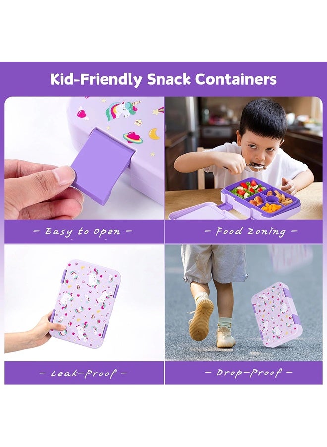 ShebSheb Cute Bento Box with 5/6 Compartments,Leak-Proof Lunch Box for Kids & Toddlers,Removable Lunch Containers for School Sports Travel - Image 5