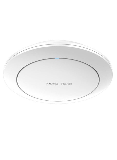 Ruijie RG-RAP2266 AX3000 Indoor Ceiling-Mount Wi-Fi 6 Access Point, 2977Mbps Max Speed, Dual Band 2.4 GHz & 5 GHz, Reyee Mesh Technology, Round Decent Design, White | RG-RAP2266