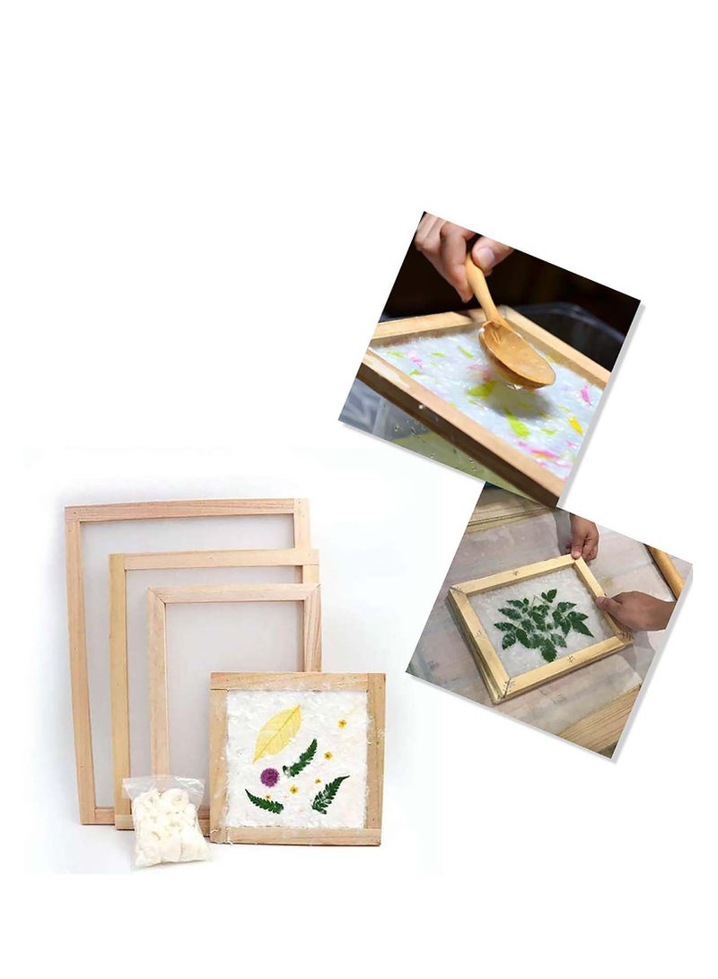 Paper Making Papermaking Mould Frame, Traditional Ancient Paper Natural, 12.5 * 18cm Screen Printing Frame for DIY Paper Craft and Dried Flower Handcraft, Perfect for Kids Activities - Image 2