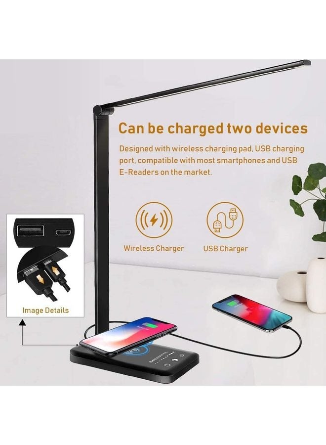 Captaintech LED Desk Lamp With Wireless Charger And USB Charging Port White/Warm White/Yellow 39cm - Image 2