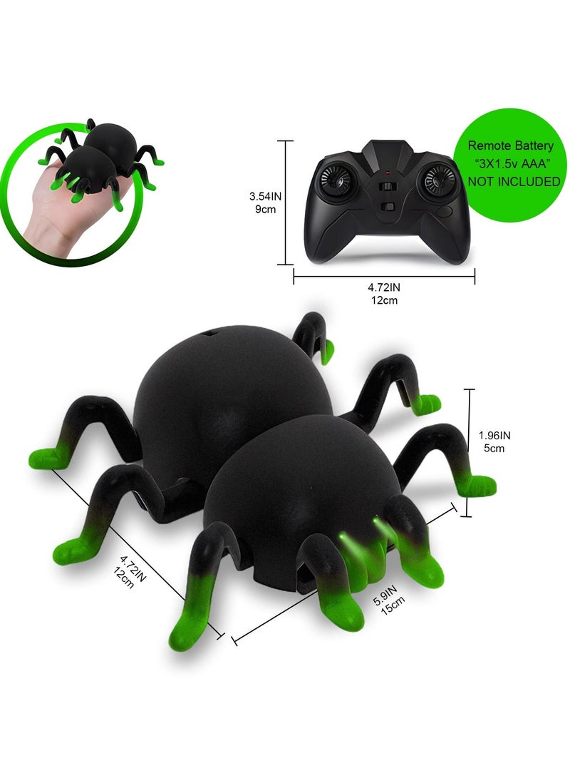 Y&D Remote Control Spider, RC Climbing Wall Floor Dual 360° Rotation Spider Toy, LED Light Stunt Toys, for Boys Girls Kids Birthday - Image 2