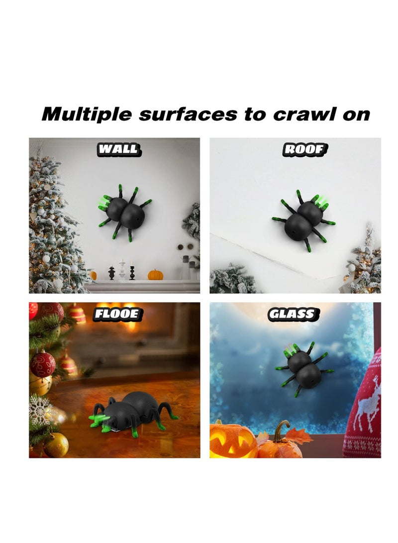Y&D Remote Control Spider, RC Climbing Wall Floor Dual 360° Rotation Spider Toy, LED Light Stunt Toys, for Boys Girls Kids Birthday - Image 4