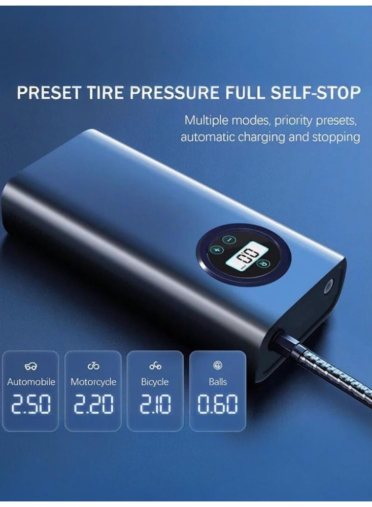 Portable Electric Air Compressor 150 PSI Fast Inflation with LCD Screen for Car Bicycle and Sports Balls - Image 4