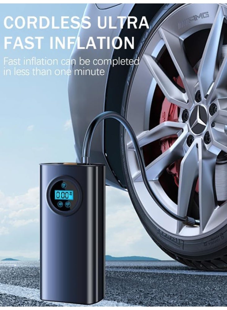 Portable Electric Air Compressor 150 PSI Fast Inflation with LCD Screen for Car Bicycle and Sports Balls - Image 2