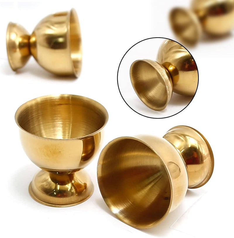UOIENRT Stainless Steel Egg Cups, Gold Egg Holder Set of 8 for Hard Soft Boiled Eggs Kitchen Tool - Image 3