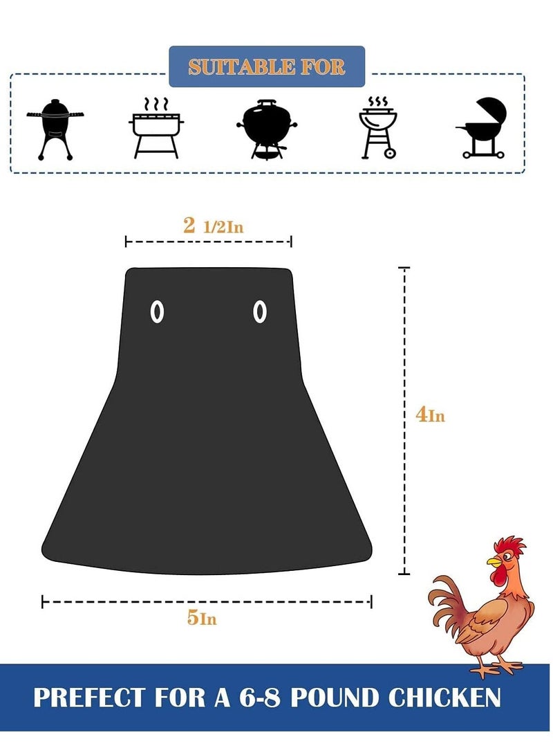 S-TEK Ceramic Beer can Chicken Holder Roaster Rack Non Stick ChickenStand for Grill Beer can Turkey Stand Rack Vertical Poultry RoastChicken Accessories Ceramic for Courtyard Grill or Oven  - Image 3