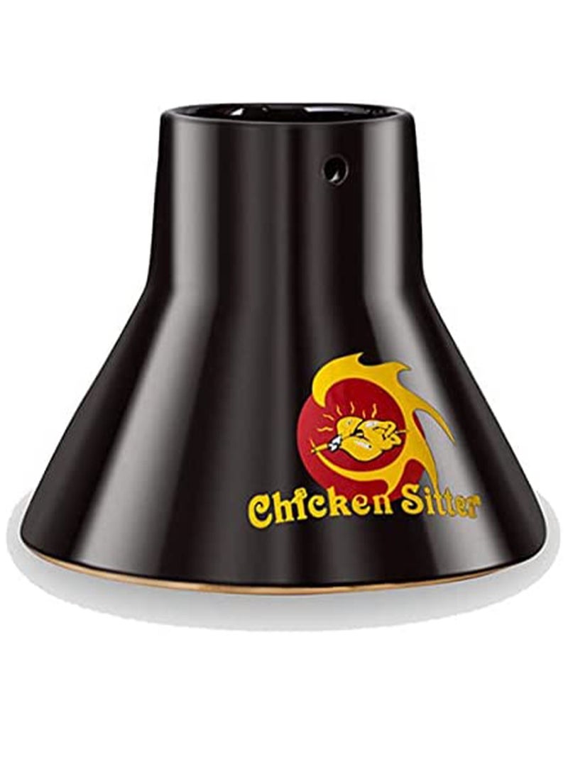 S-TEK Ceramic Beer can Chicken Holder Roaster Rack Non Stick ChickenStand for Grill Beer can Turkey Stand Rack Vertical Poultry RoastChicken Accessories Ceramic for Courtyard Grill or Oven  - Image 1