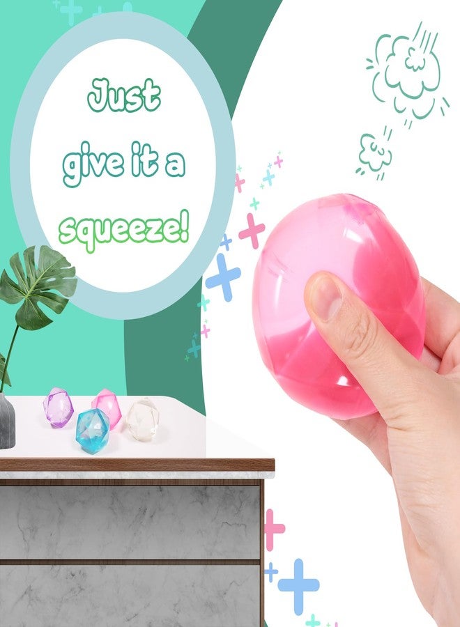 GOMNIK - Ice Cube Squishy Stress Ball - Sensory Fidget Toy for Your Best Mellow and Chill-Masonry-Square Shape Pink Bule Purple Stress Relief Ball idea Gift- Age 3 to Adult (Orange) (1-pcs ) - Image 3