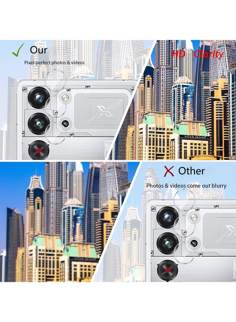 عام [2+2 قطعة] متوافق مع ZTE Nubia Red Magic 11 Pro Plus - حامي شاشة + حامي عدسة كاميرا، Red Magic 11 Pro+ بصلابة 9H مقاوم للخدوش وبصمات الأصابع، زجاج مقوى لحامي الشاشة - Image 5