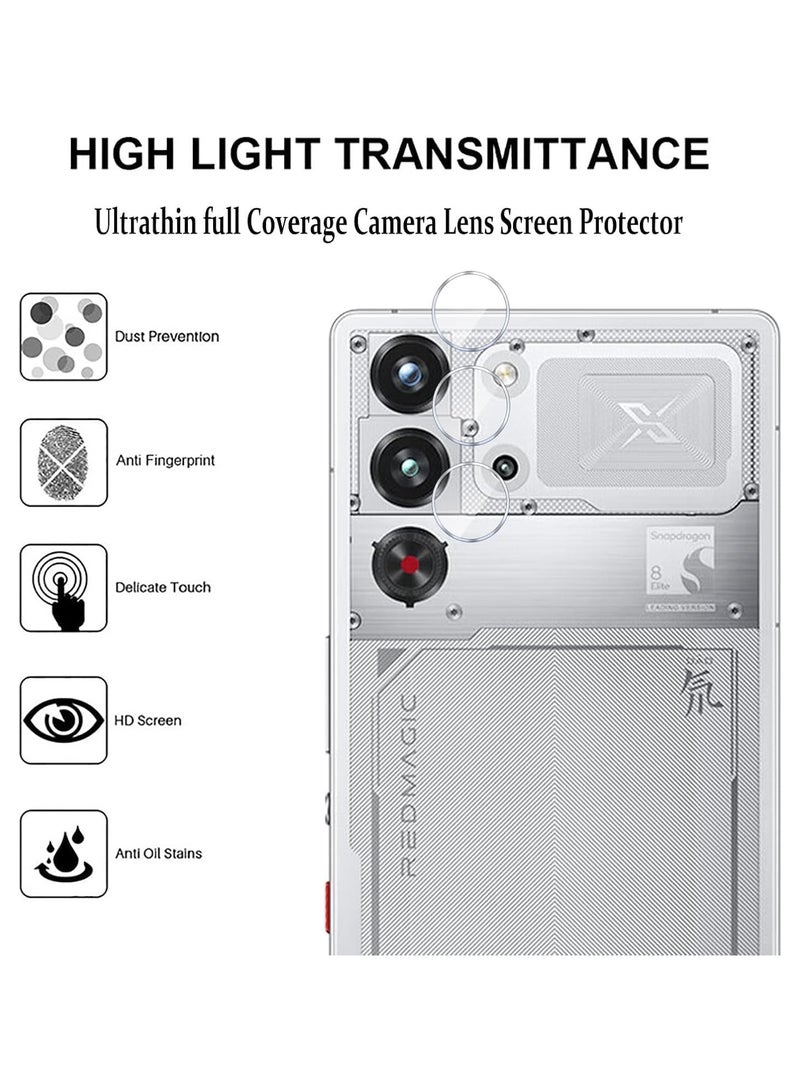 عام [2+2 قطعة] متوافق مع ZTE Nubia Red Magic 11 Pro Plus - حامي شاشة + حامي عدسة كاميرا، Red Magic 11 Pro+ بصلابة 9H مقاوم للخدوش وبصمات الأصابع، زجاج مقوى لحامي الشاشة - Image 4