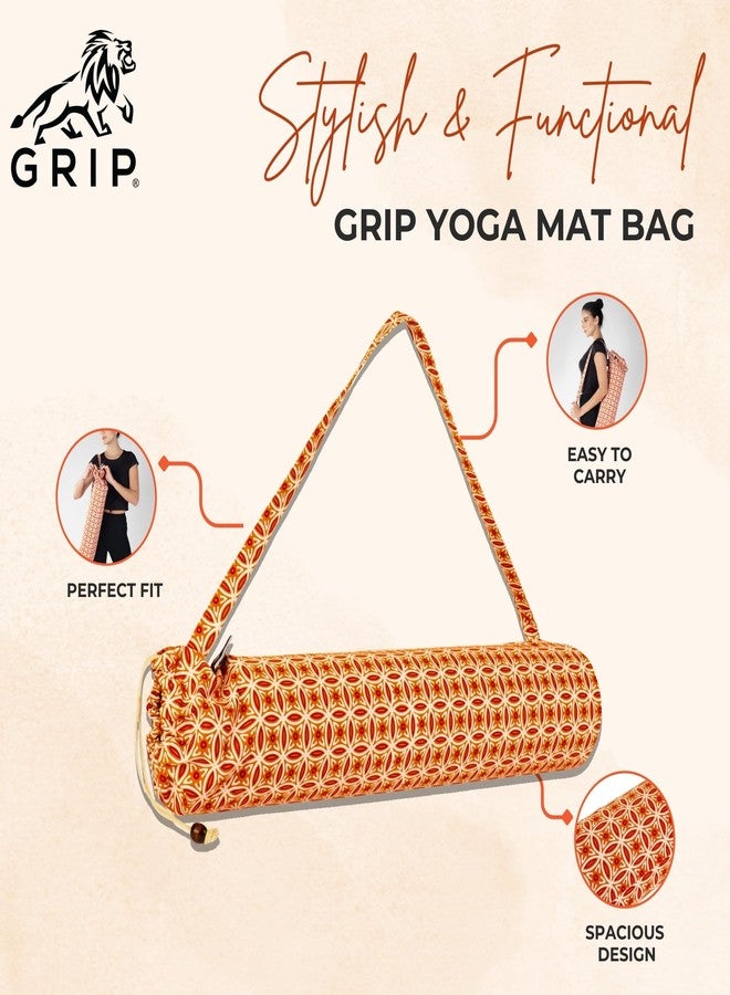 جريب حقيبة حصيرة اليوغا القطنية من Grip® | حقيبة حصيرة التمارين | حقيبة حمل حصيرة اليوغا | متينة | خفيفة الوزن | أنيقة | سهلة الحمل | قابلة للغسل - Image 4
