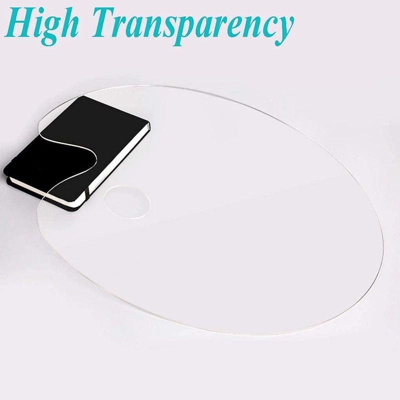 KIRA Acrylic Paint Palette with Thumb Hole and Protective Brown Paper,Clear Oval-Shaped Non-Stick Acrylic Oil Paint Mixing Tray Artist Pallet for Oil Watercolor Craft DIY Art- (3 Different Sizes) - Image 4