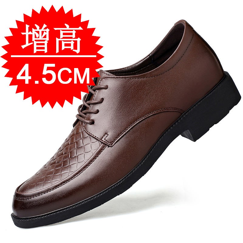 Dress Invisible Height-Increasing Casual Leather Shoes Men'S 4.5Cm Wedding Shoes Korean Style Height-Increasing Shoes For Men - Image 1