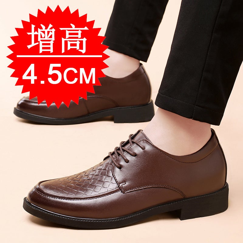 Dress Invisible Height-Increasing Casual Leather Shoes Men'S 4.5Cm Wedding Shoes Korean Style Height-Increasing Shoes For Men - Image 5
