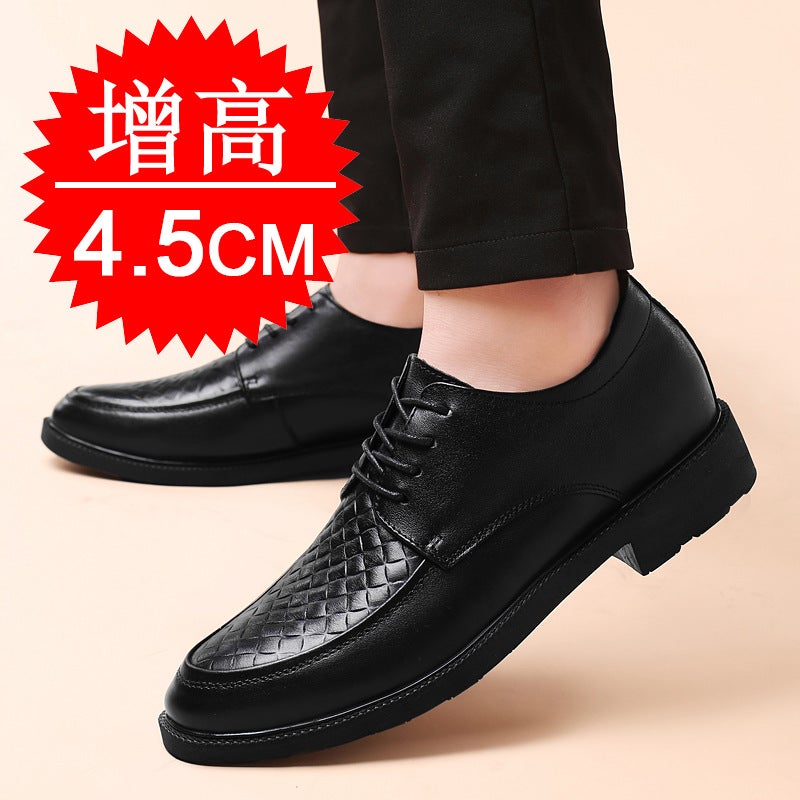 Dress Invisible Height-Increasing Casual Leather Shoes Men'S 4.5Cm Wedding Shoes Korean Style Height-Increasing Shoes For Men - Image 4