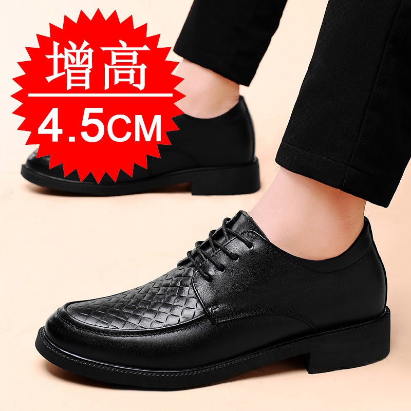 Dress Invisible Height-Increasing Casual Leather Shoes Men'S 4.5Cm Wedding Shoes Korean Style Height-Increasing Shoes For Men - Image 3