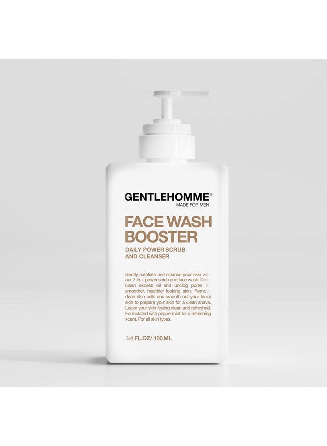 GENTLEHOMME Men’S Face Wash & Exfoliator Daily Exfoliating Face Cleanser For Men Plantbased Ingredients Peppermint Face Scrub Travel Size 3.4 Fl Oz - Image 1