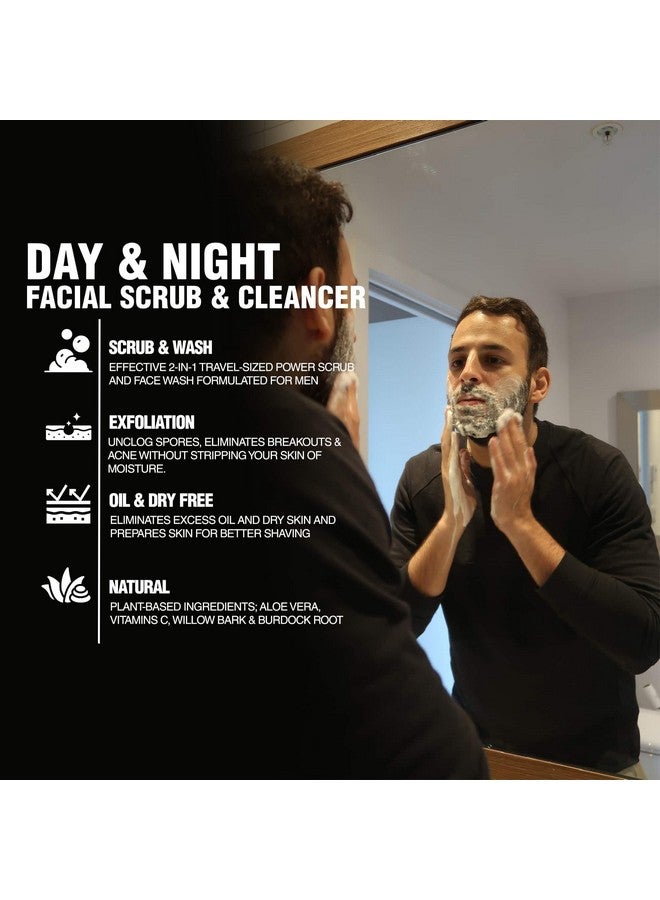 GENTLEHOMME Men’S Face Wash & Exfoliator Daily Exfoliating Face Cleanser For Men Plantbased Ingredients Peppermint Face Scrub Travel Size 3.4 Fl Oz - Image 5