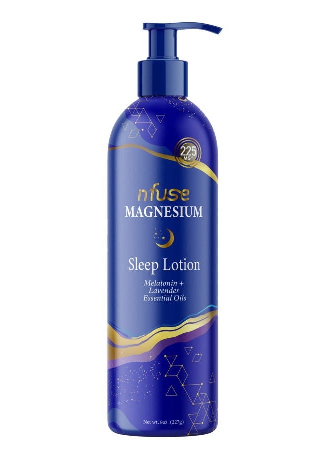 nfuse Magnesium Sleep Lotion with Melatonin and Lavender Essential Oils | Deep Relaxation & Sleep (8 oz) - Image 1