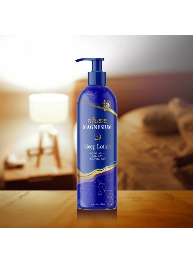 nfuse Magnesium Sleep Lotion with Melatonin and Lavender Essential Oils | Deep Relaxation & Sleep (8 oz) - Image 4